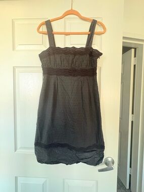 Catherine Malandrino Black Cotton Shift Dress